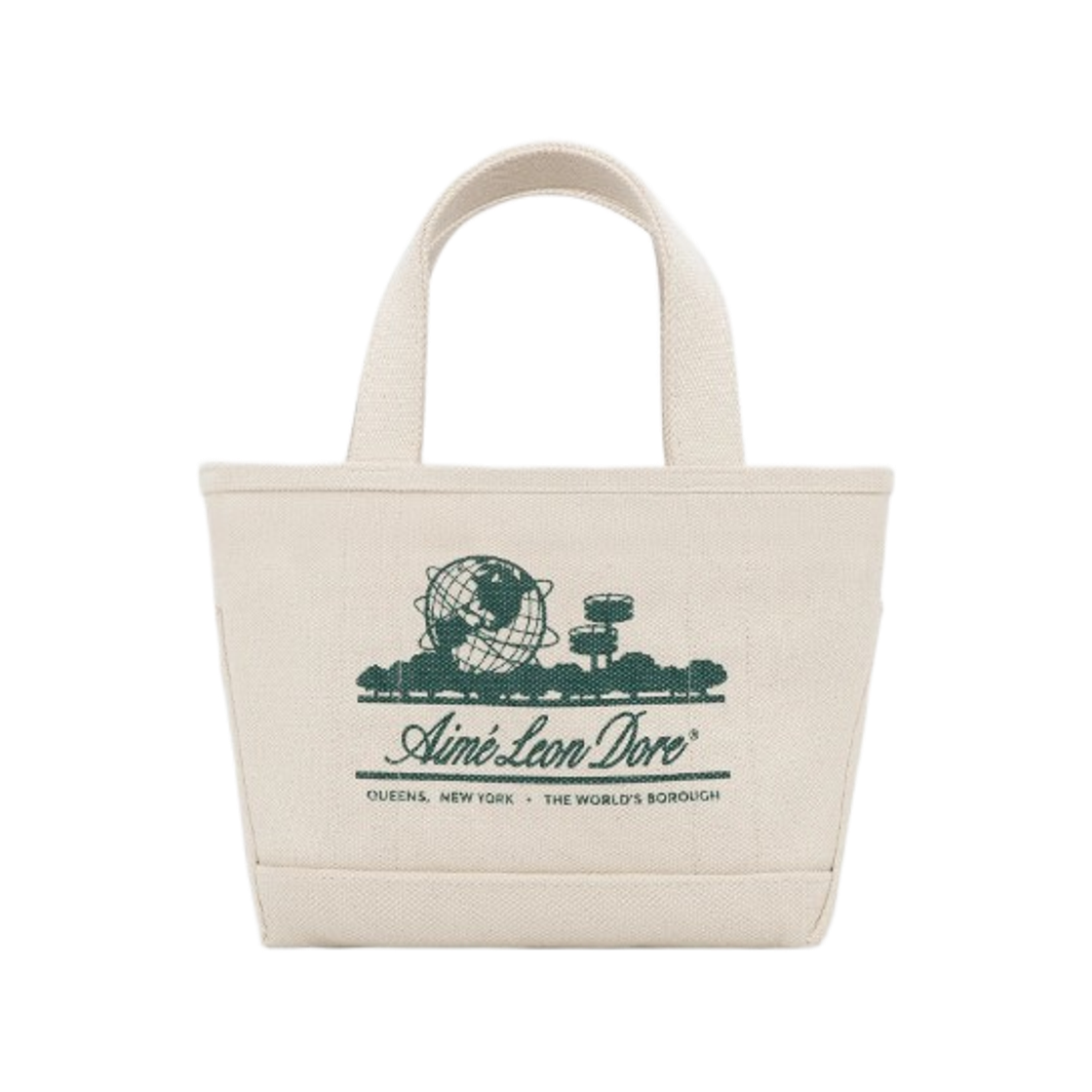 - Aime Leon Dore Mini Unisphere Tote Bag Cream Green