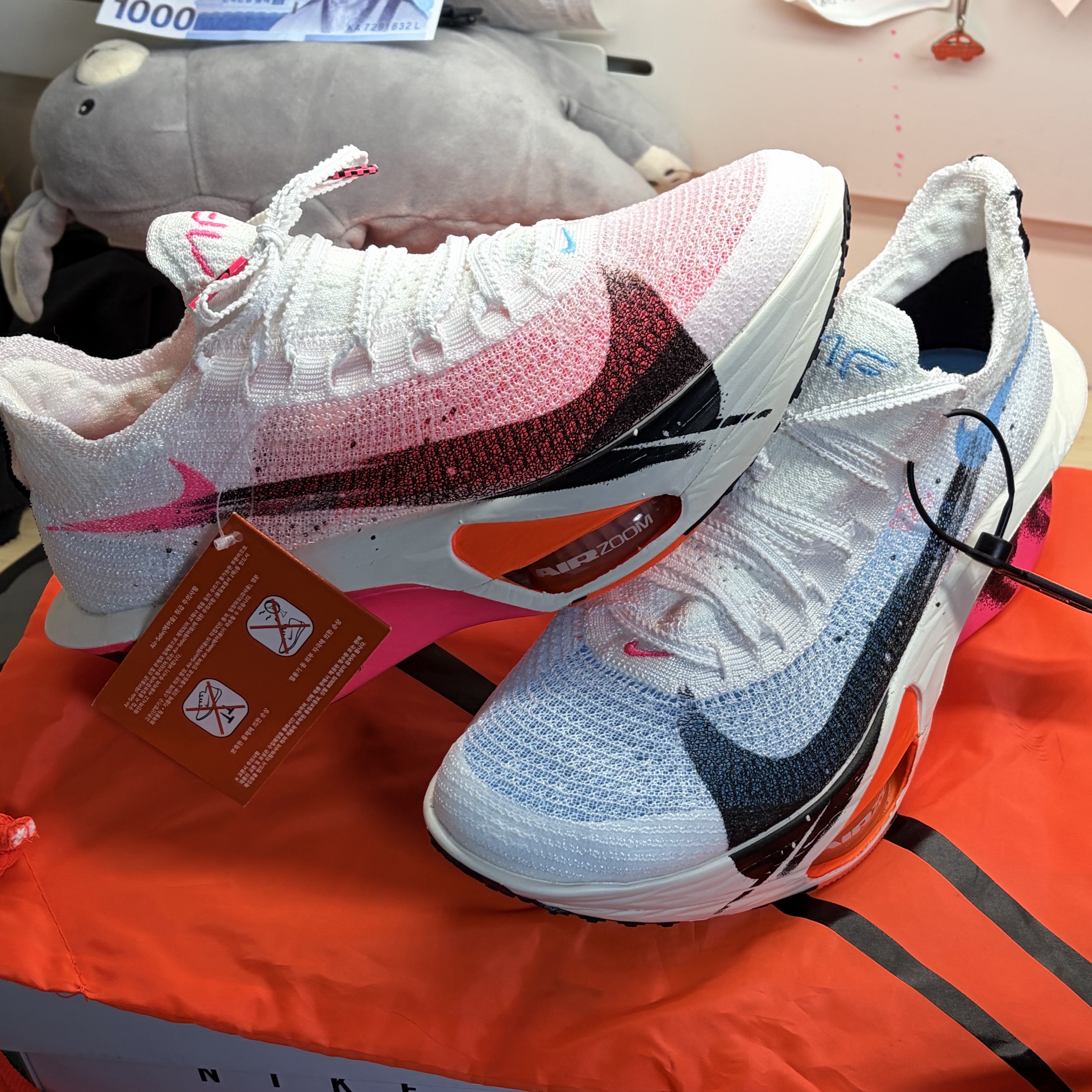 Nike Air Zoom Alphafly Next% 3 White Soft Pearl 착용 스타일