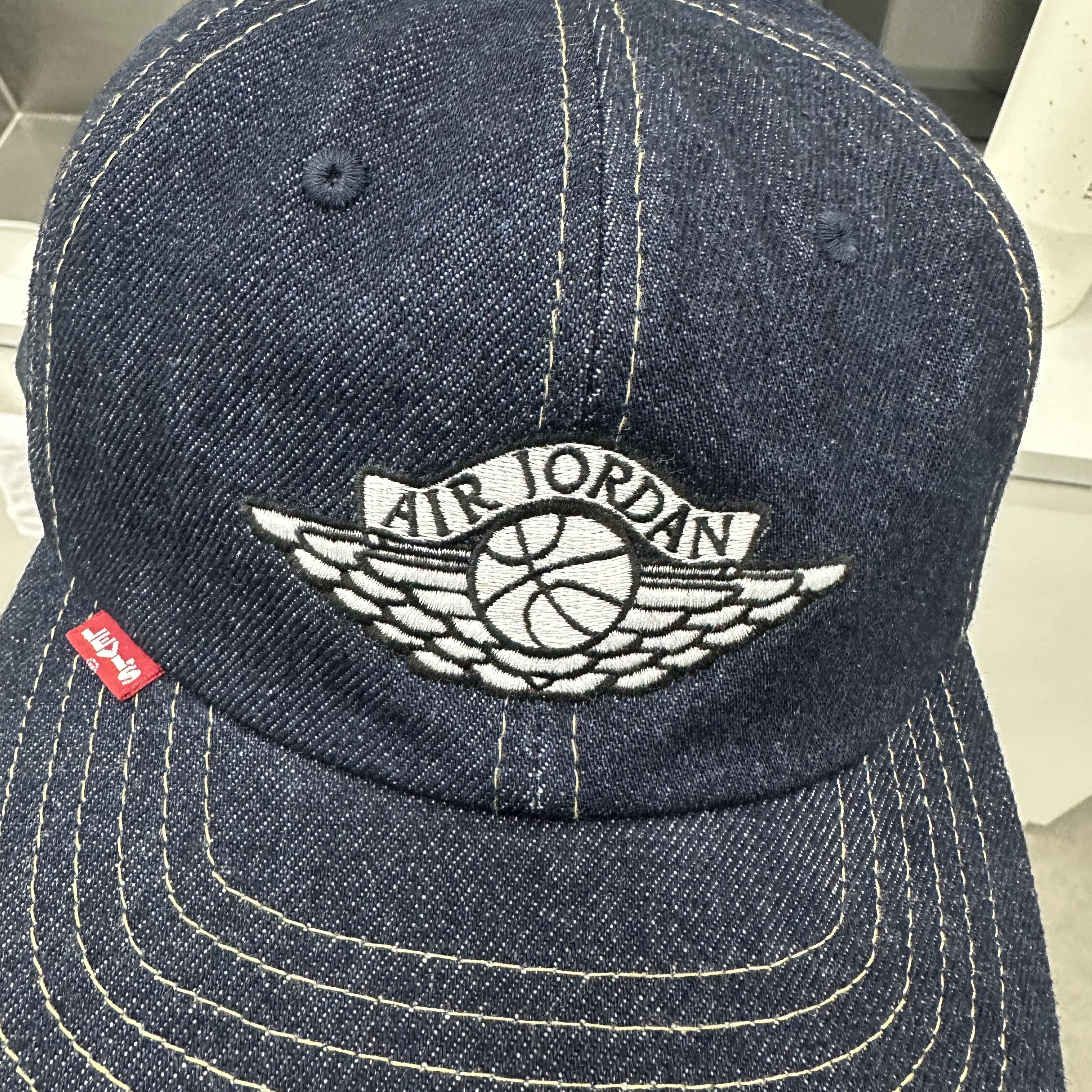 Levi's x Jordan Denim Cap Rigid Rinse 착용 스타일