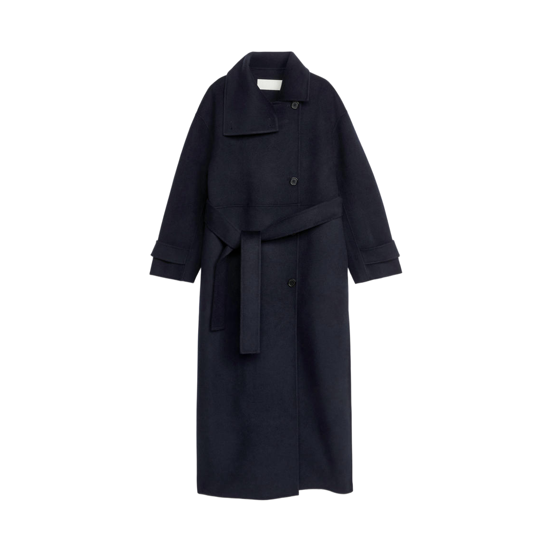 (W) 아르켓 더블 페이스 울 코트 다크 네이비((W) Arket Double Face Wool Coat Dark Navy)