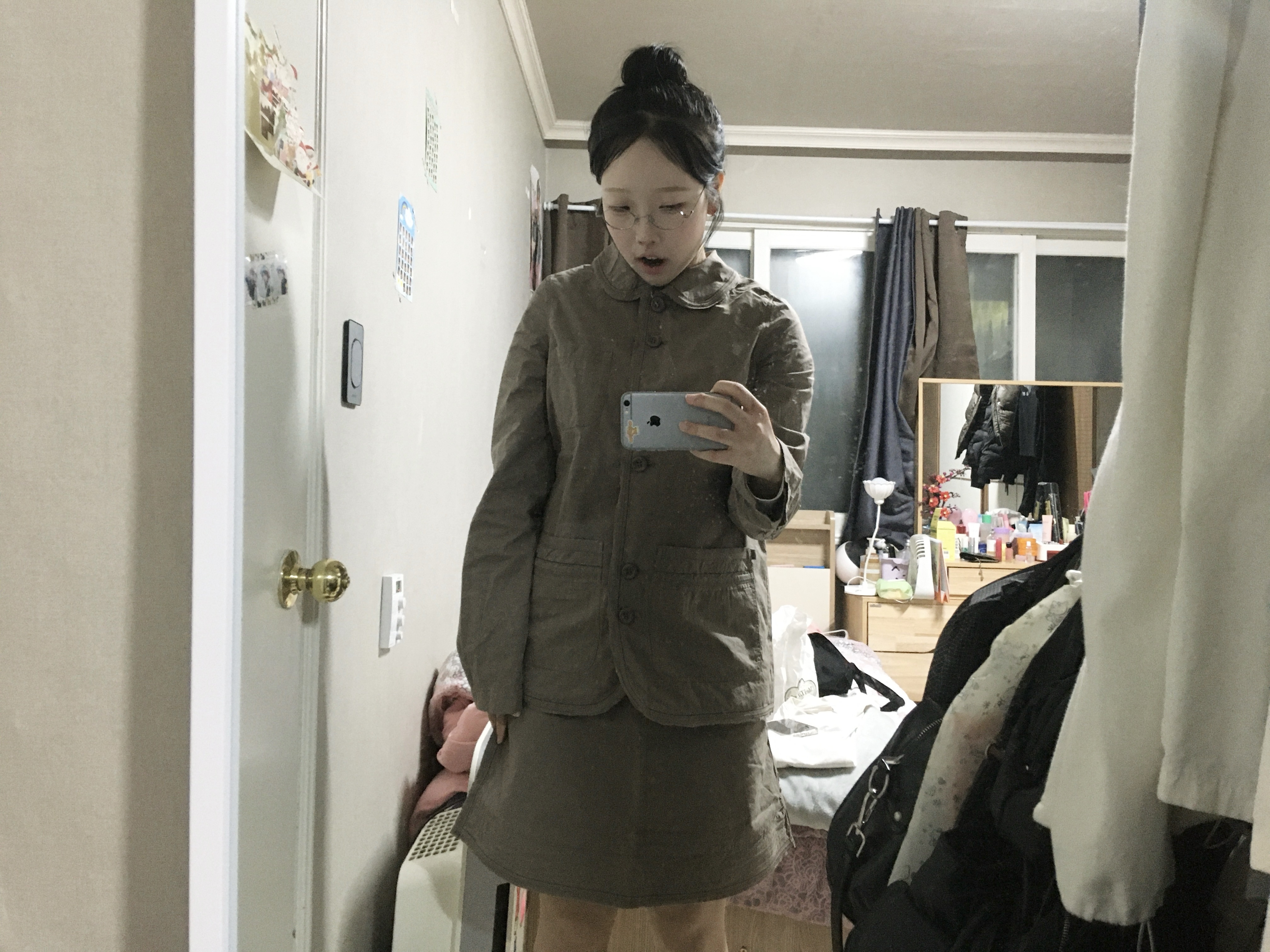 코이세이오 로우 엣지 코튼 스커트 애쉬 브라운 | COYSEIO | KREAM