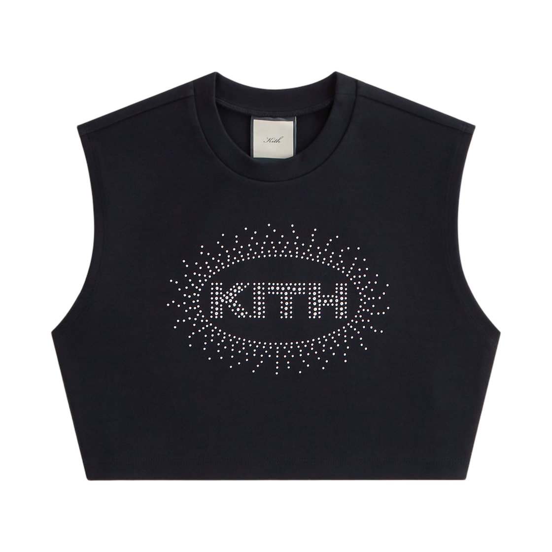 (W) 키스 포 리사 카슨 크롭 머슬 탱크 블랙((W) Kith for Lisa Carsyn Cropped Muscle Tank Black) - 1