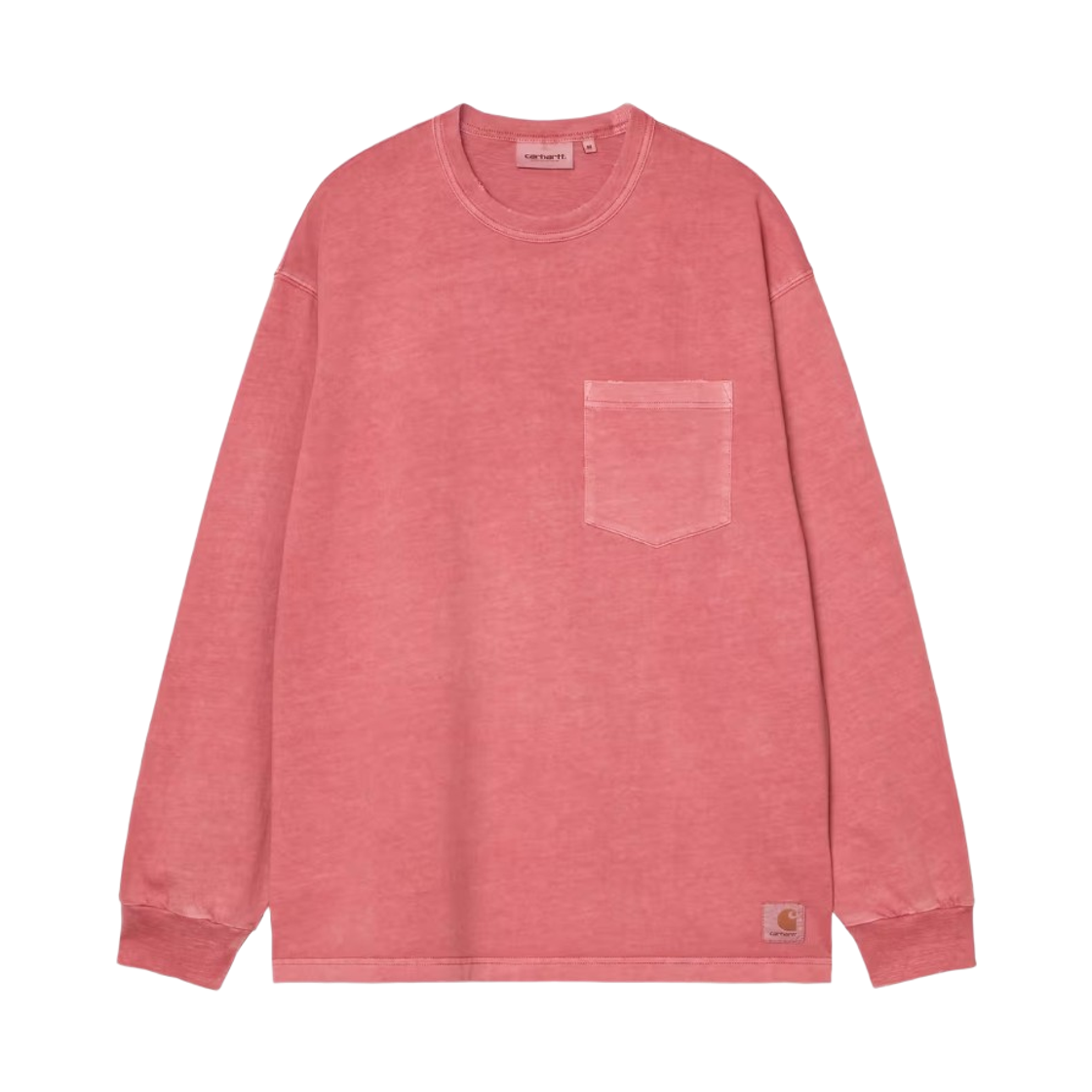 I035958-33G-B7 Carhartt WIP Long Sleeve Torion Pocket T-Shirt Marsala Grind Washed