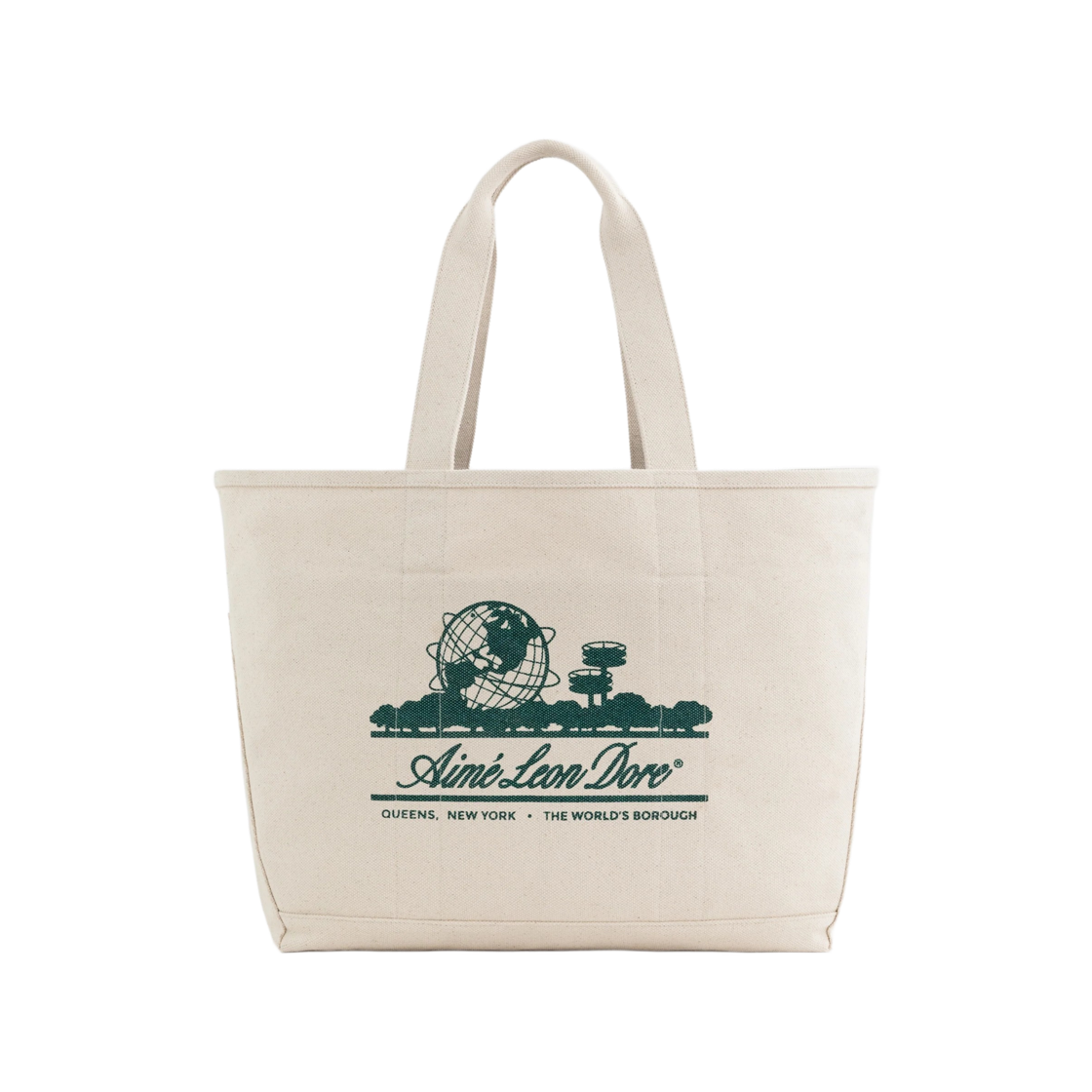 에메 레온 도르 라지 유니스피어 토트백 크림 그린(Aime Leon Dore Large Unisphere Tote Bag Cream Green)