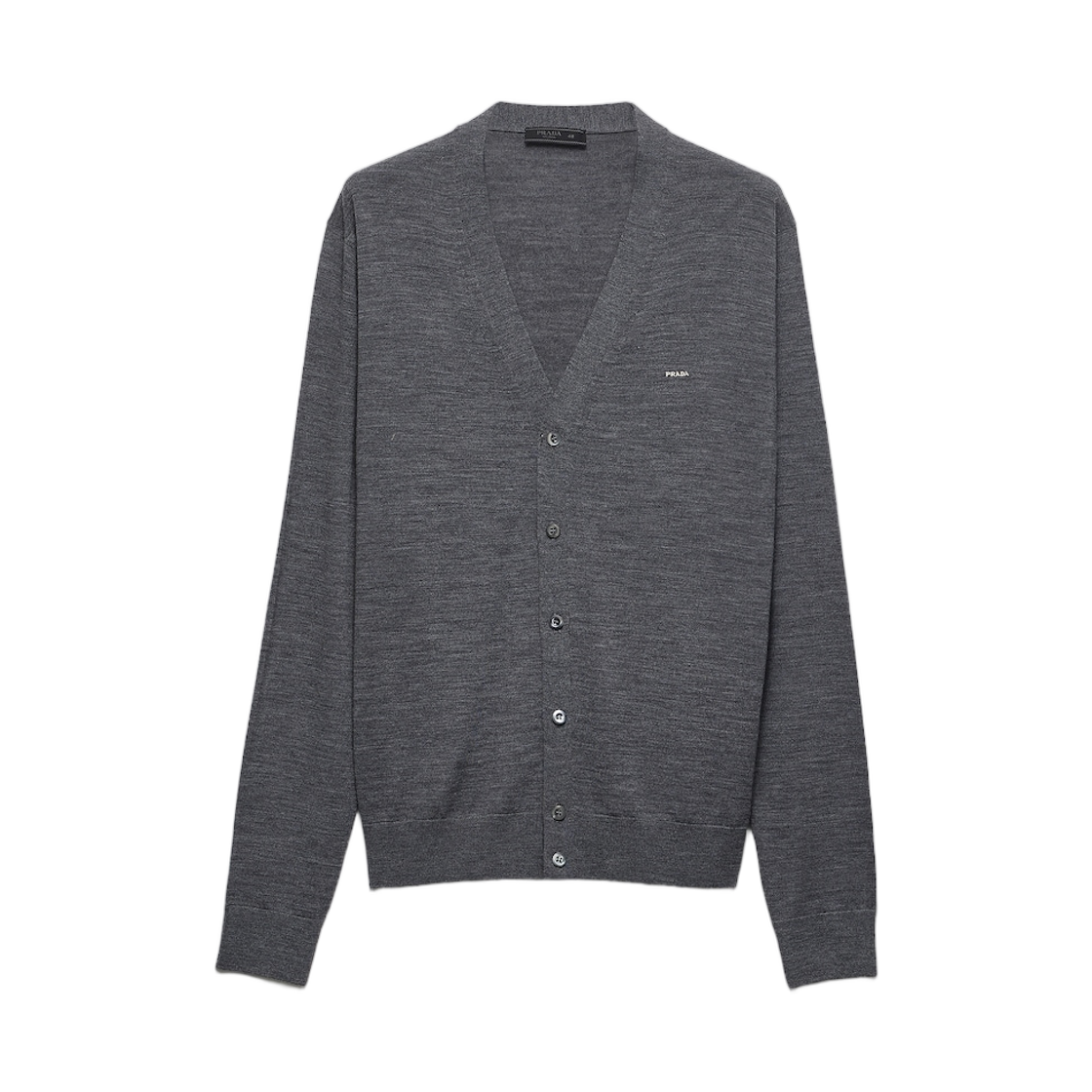 UMG426-18DY-F0480 Prada Superfine Wool Cardigan Slate Gray