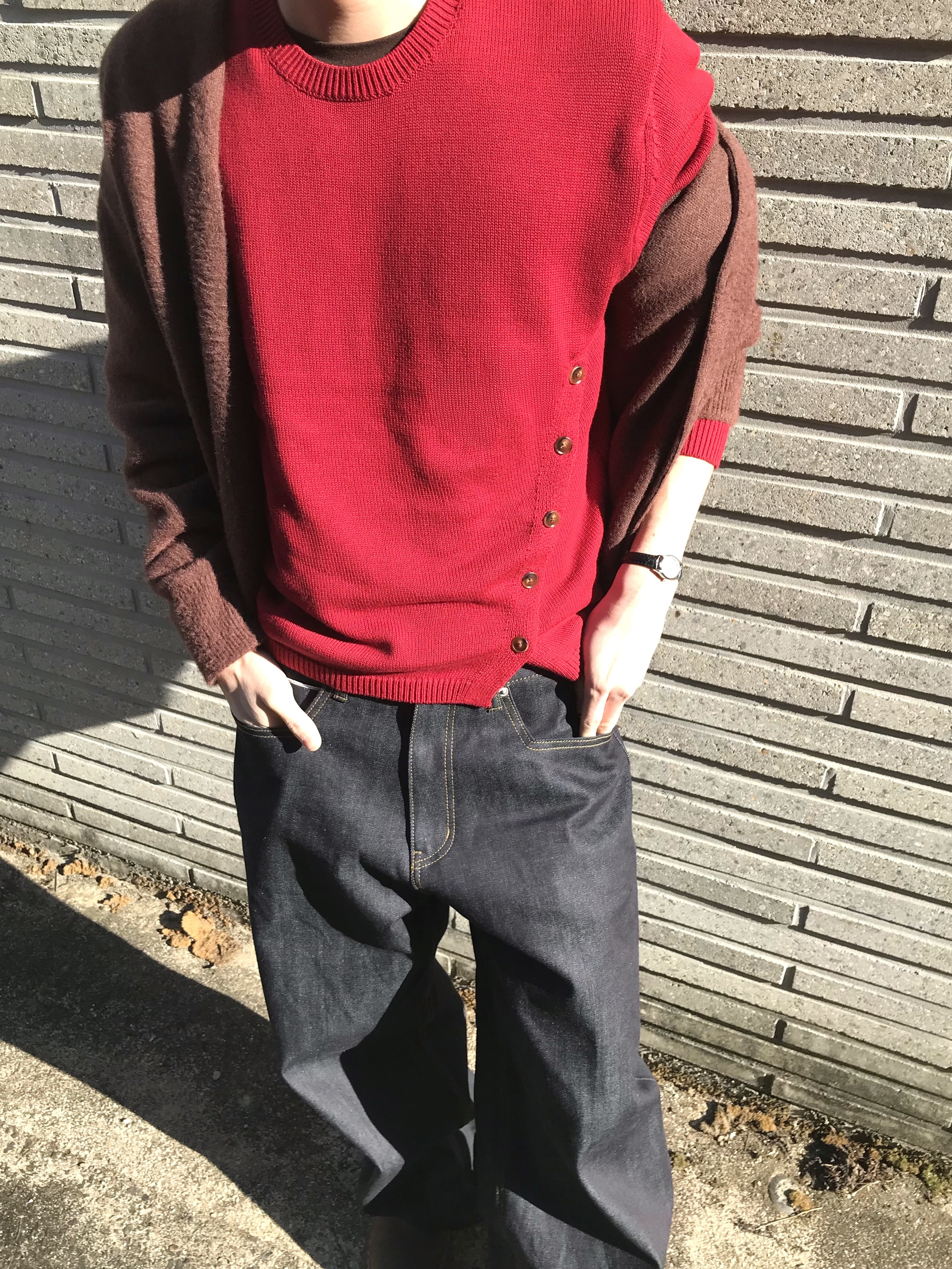 Casio LTP-1094E-7ARDF, Dr. Martens 1461 Crazy Horse Dark Brown 착용 스타일 - 2