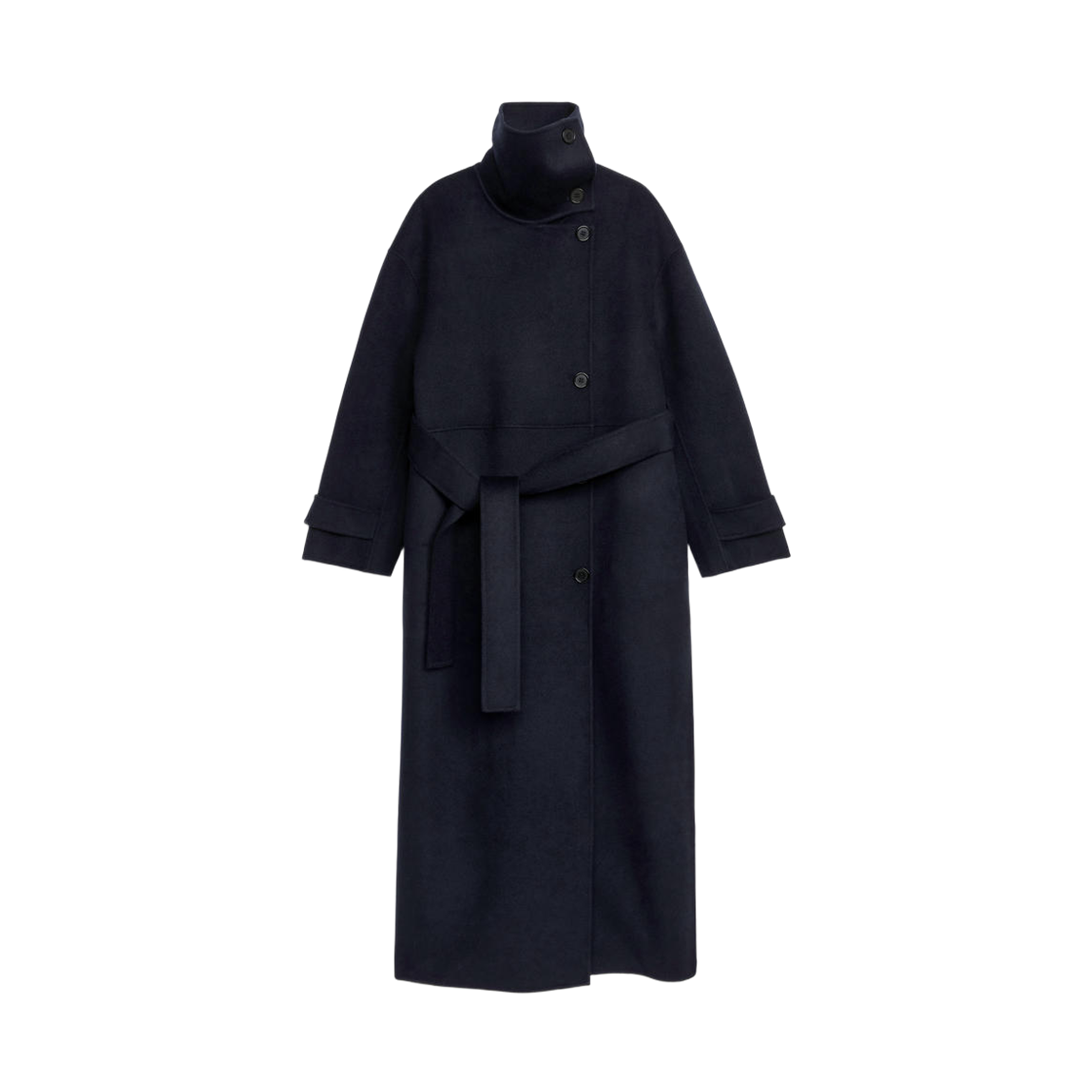 (W) 아르켓 더블 페이스 울 코트 다크 네이비((W) Arket Double Face Wool Coat Dark Navy) - 2