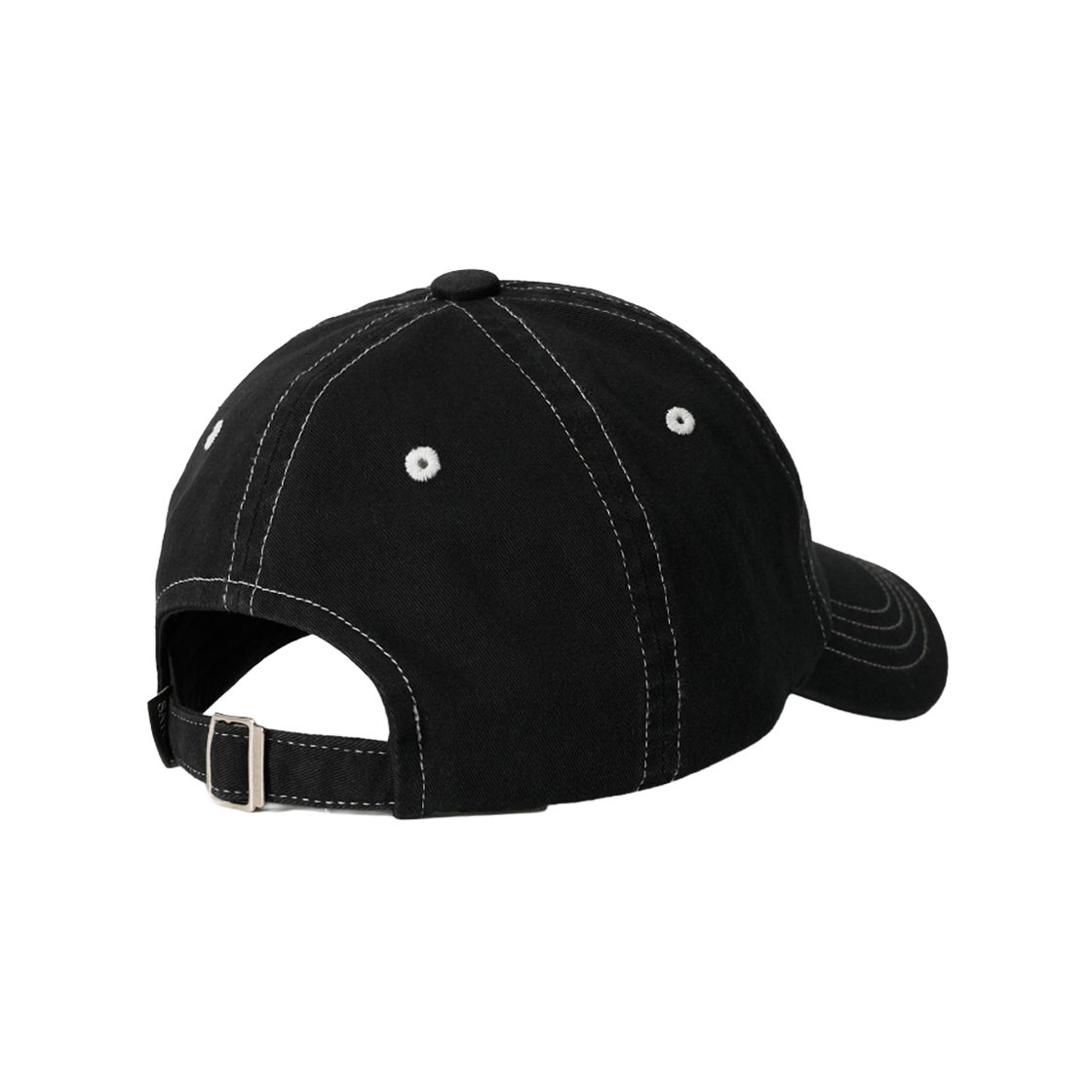 세터 콘트라스트 컬러 스티치 다이드 볼캡 블랙(SATUR Contrast Color Stitch Dyed Ball Cap Black) - 2