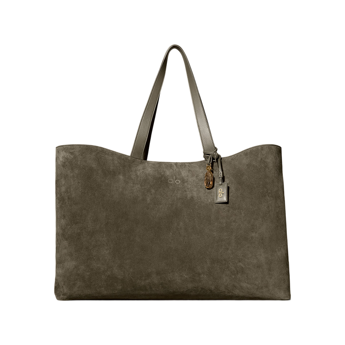 A1050U Alo Yoga Tranquility Tote Olive Tree Suede