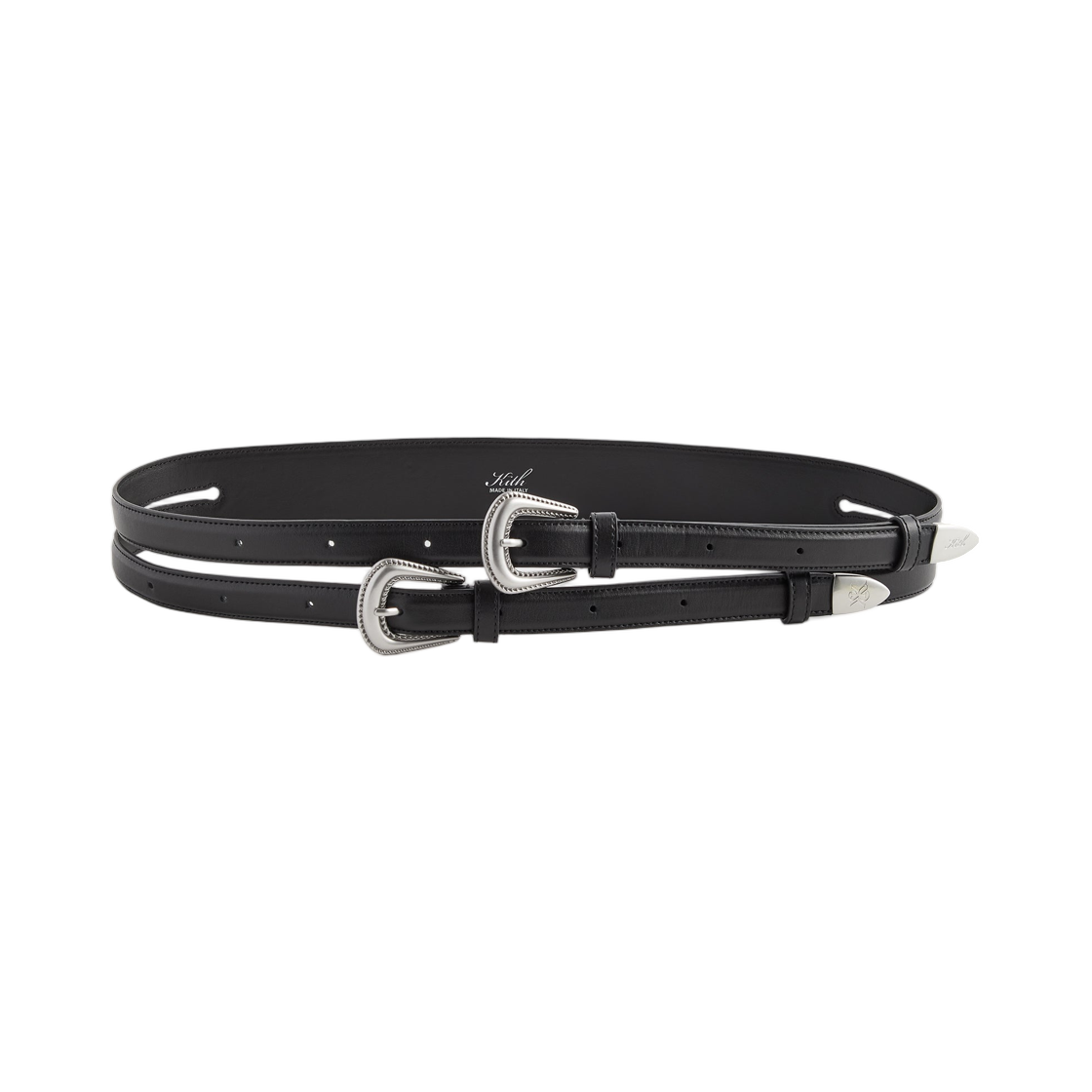 (W) 키스 포 리사 더블 스트랩 벨트 블랙((W) Kith for Lisa Double Strap Belt Black)