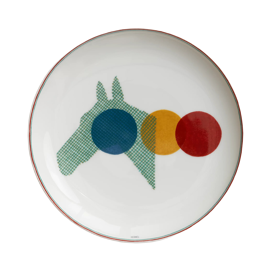 P055007P Hermes Saut Hermes Horse Plate (2 Plate)
