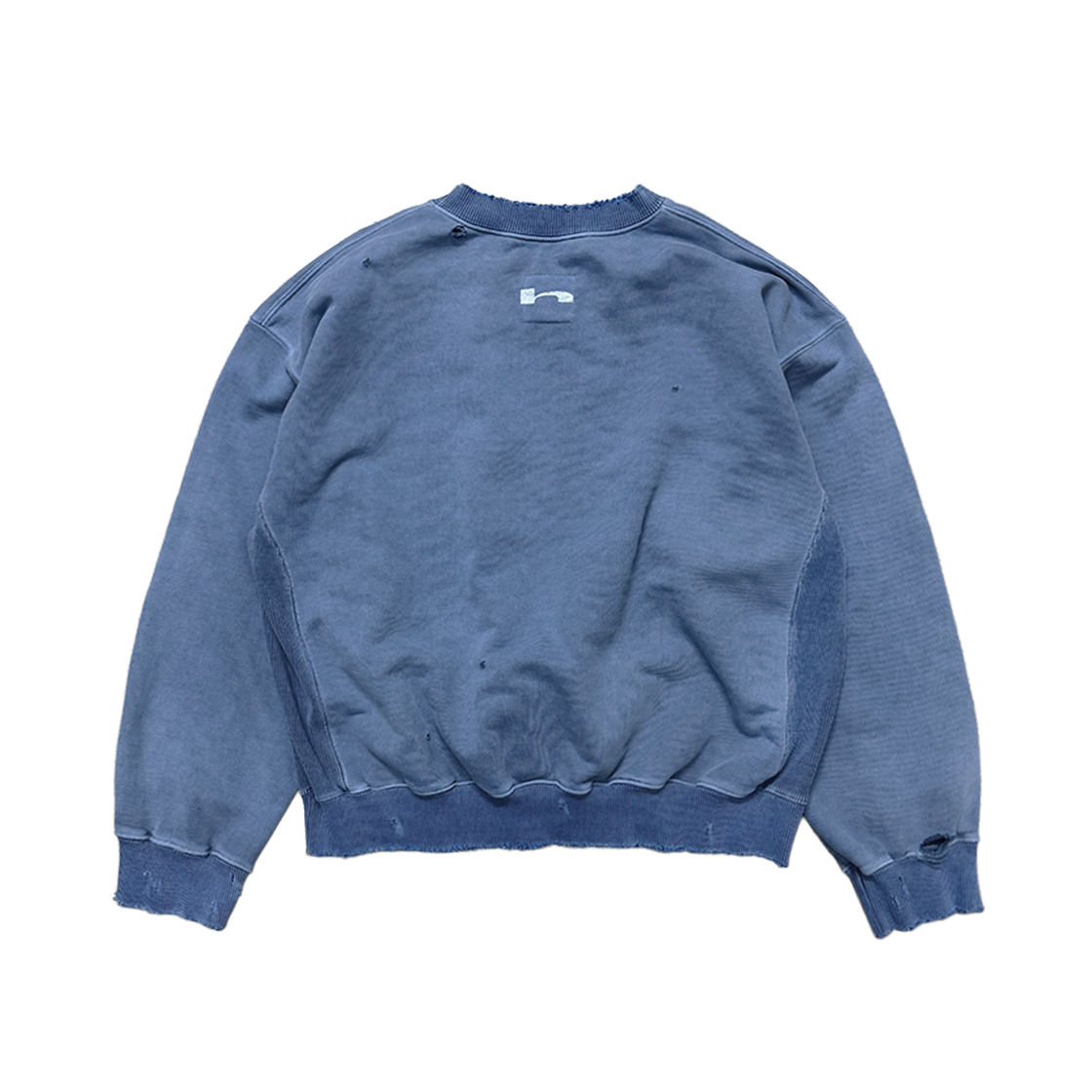 홈리스 디스트레스 빈티지 크루넥 워시드 블루(Hommless Distressed VTG Crewneck Washed Blue) - 2