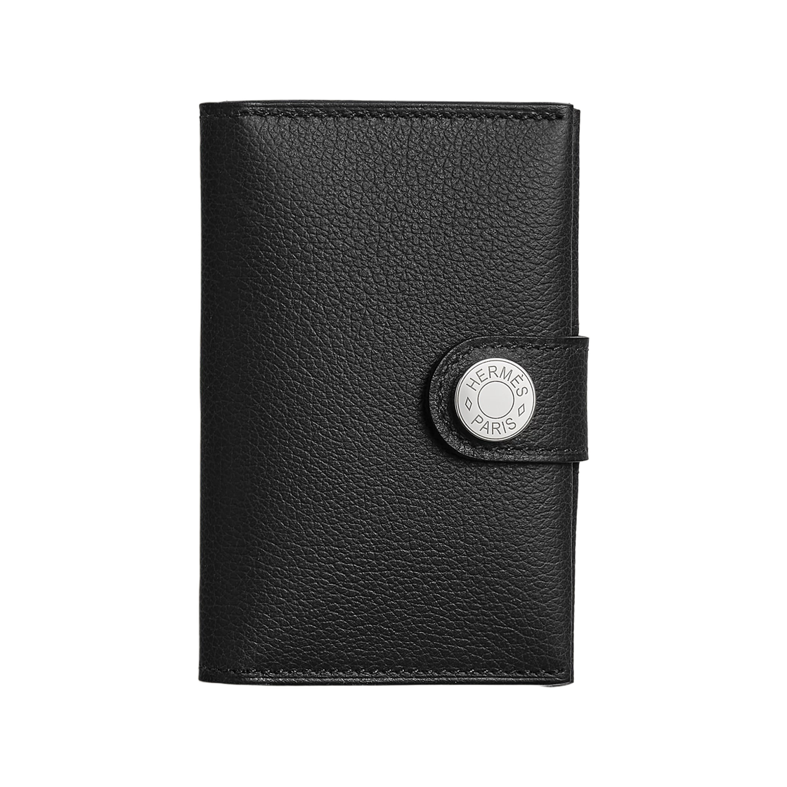 H088008CK89 Hermes R.M.S Card Holder Evergrain Calfskin & Palladium Noir