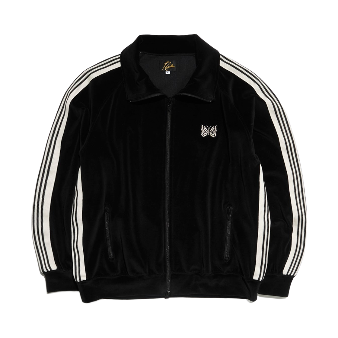 니들스 x 스튜디오스 트랙 자켓 C/PE 벨루어 블랙(Needles x Studious Track Jacket C/PE Velour Black) - 1