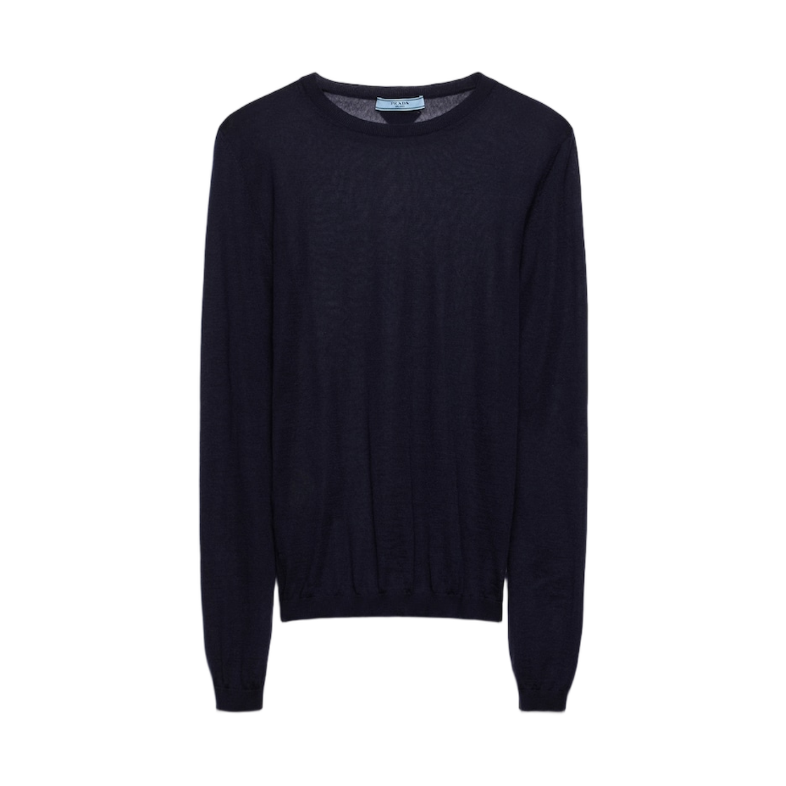 P24U2Z-18DN-F0008 Prada Cashmere and Silk Crew-Neck Sweater Navy