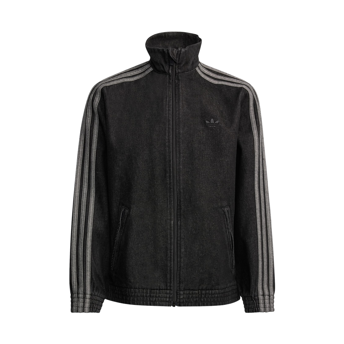 (키즈) 아디다스 오리지널스 파이어버드 데님 트랙 탑 트루 블랙 데님 - KR 사이즈((Kids) Adidas Originals Firebird Denim Track Top True Black Denim - KR Sizing) - 1