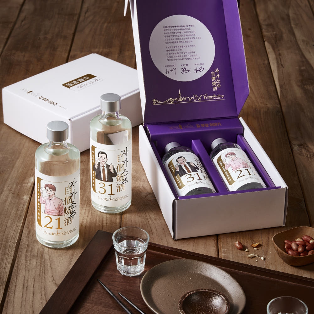 자가소주 스페셜 에디션 김부장 31도 송과장 21도 세트(The Story Of General Manager Kim Andong Soju Special Edition) - 2