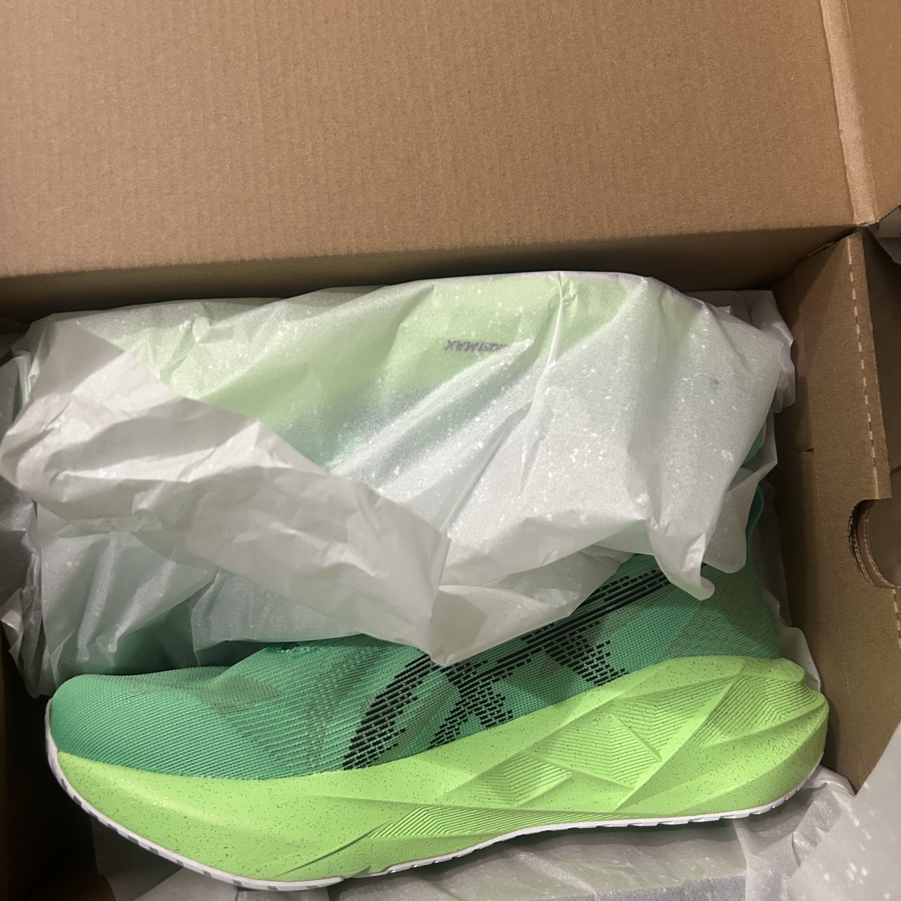 Asics Novablast 5 Ekiden Vital Green Black 착용 스타일 - 1