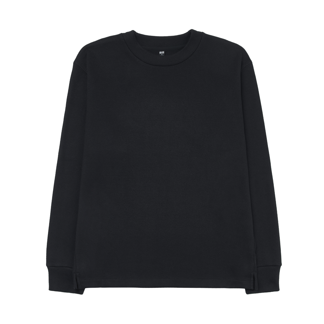 유니클로 소프트 니트 플리스 크루넥 티셔츠 블랙 - JP(Uniqlo Soft Knit Fleece Crewneck T-Shirt Black - JP)