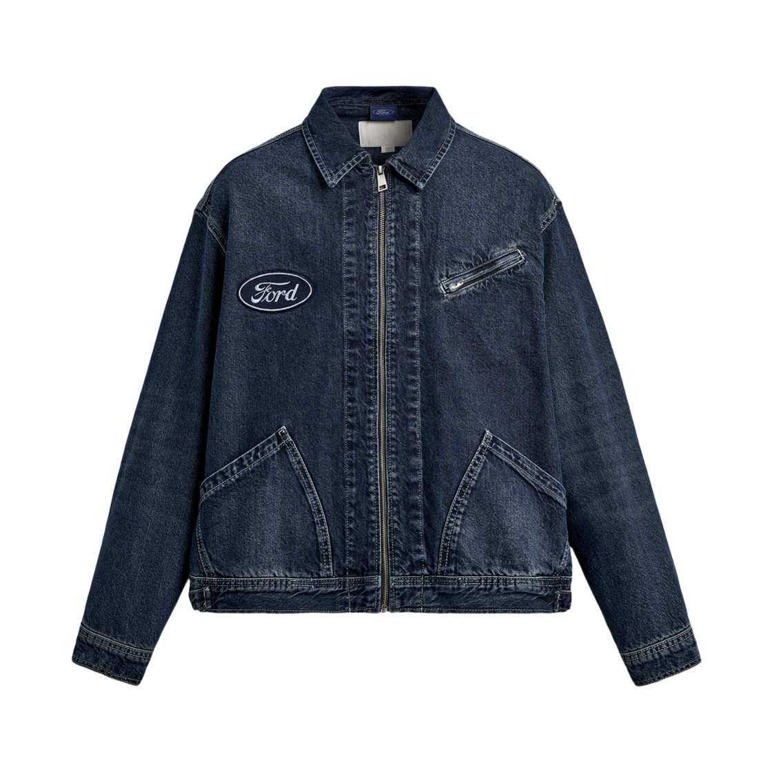 3991/408/407 Zara x Ford Patch Denim Jacket Blue
