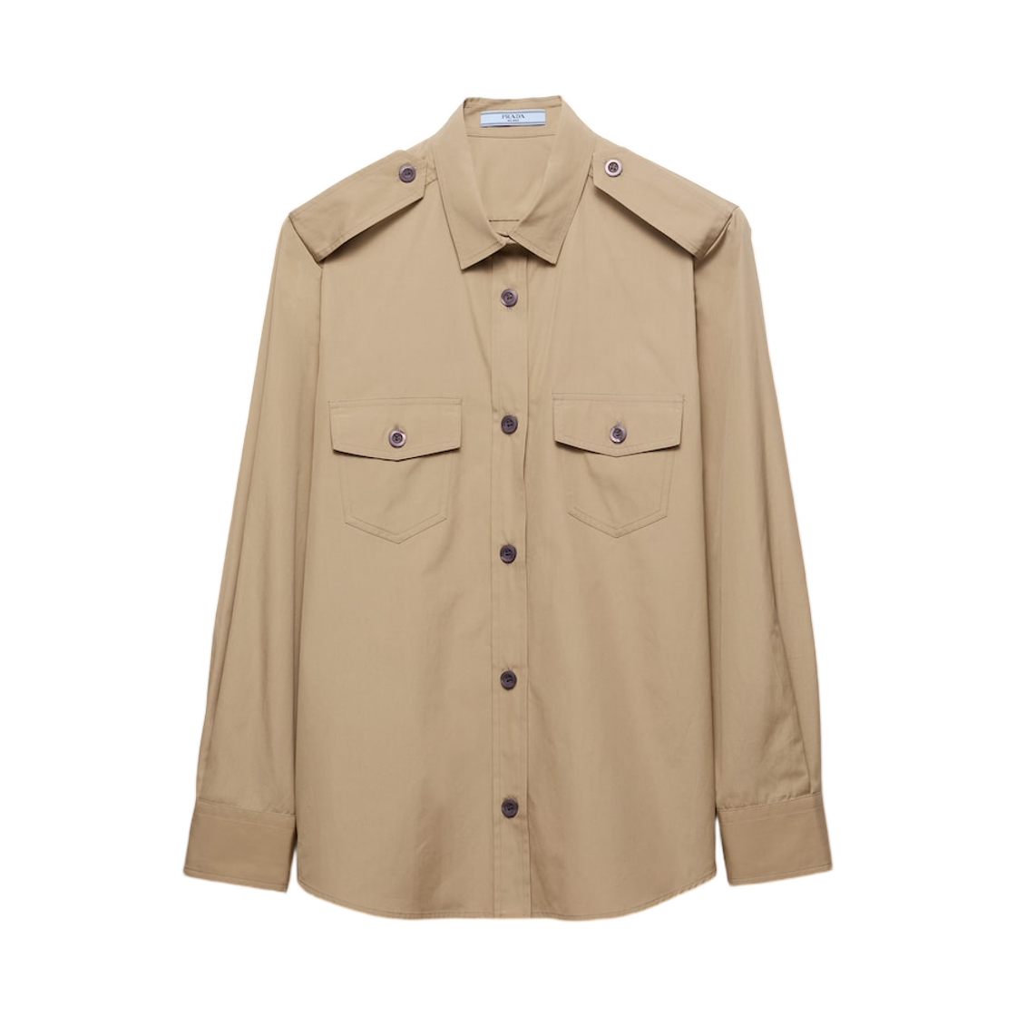 P431J-1XV2-F034X Prada Cotton Poplin Shirt Beige