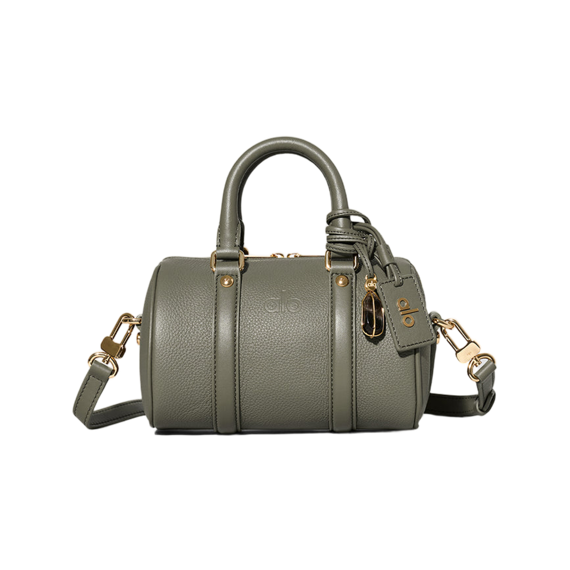 A1055U Alo Yoga Mini Voyage Olive Tree Leather