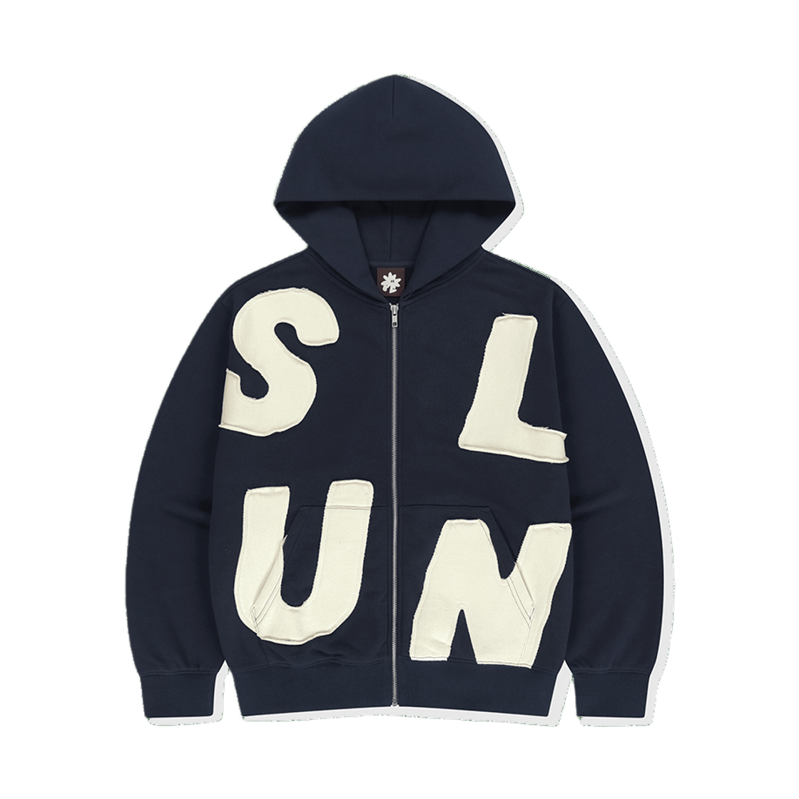 [트리플적립]썬러브 캐피탈 집 업 후디 네이비([트리플적립]SUNLOVE Capital Zip Up Hoodie Navy)