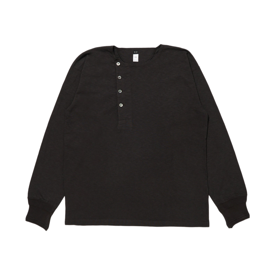 - Taiga Takahashi Lot.618 Side Henley Neck Shirt Charcoal
