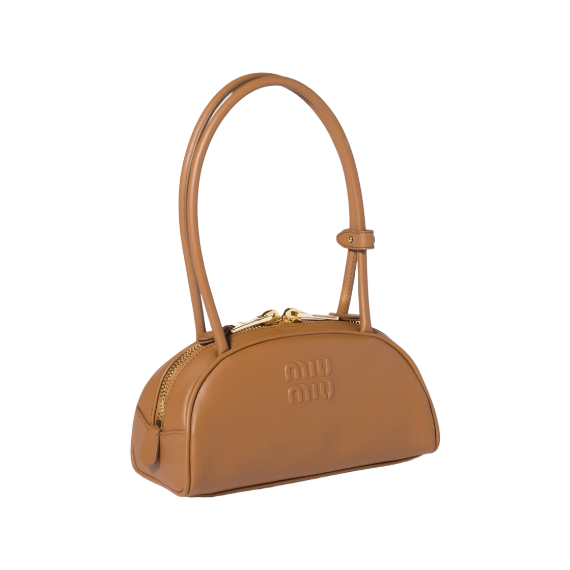 (W) 미우 미우 보 레더 백 코냑((W) Miu Miu Beau Leather Bag Cognac) - 2