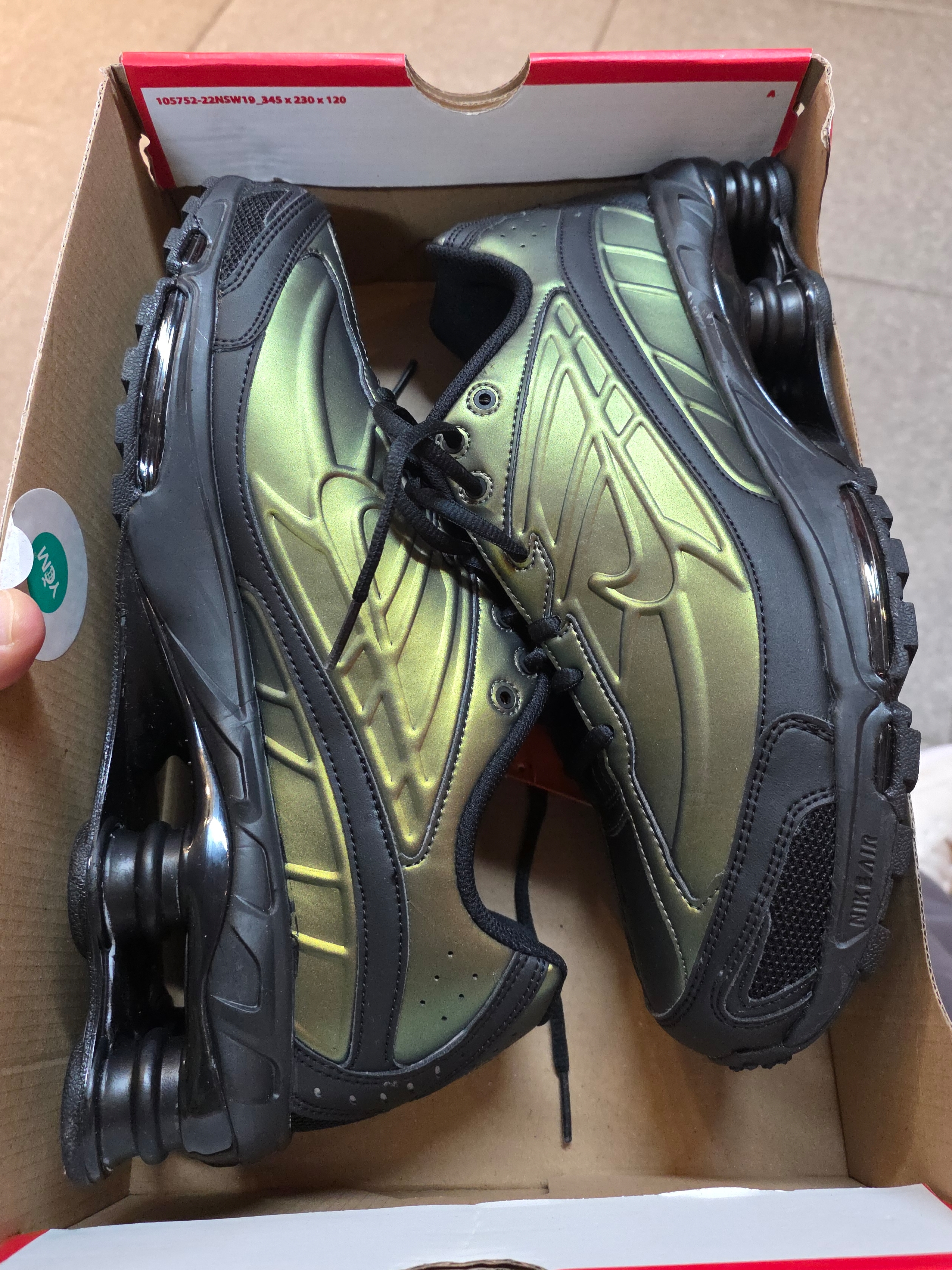 (W) Nike Daybreak SE Indigo, Nike Shox Ride 2 Black Cargo Khaki 착용 스타일 - 2
