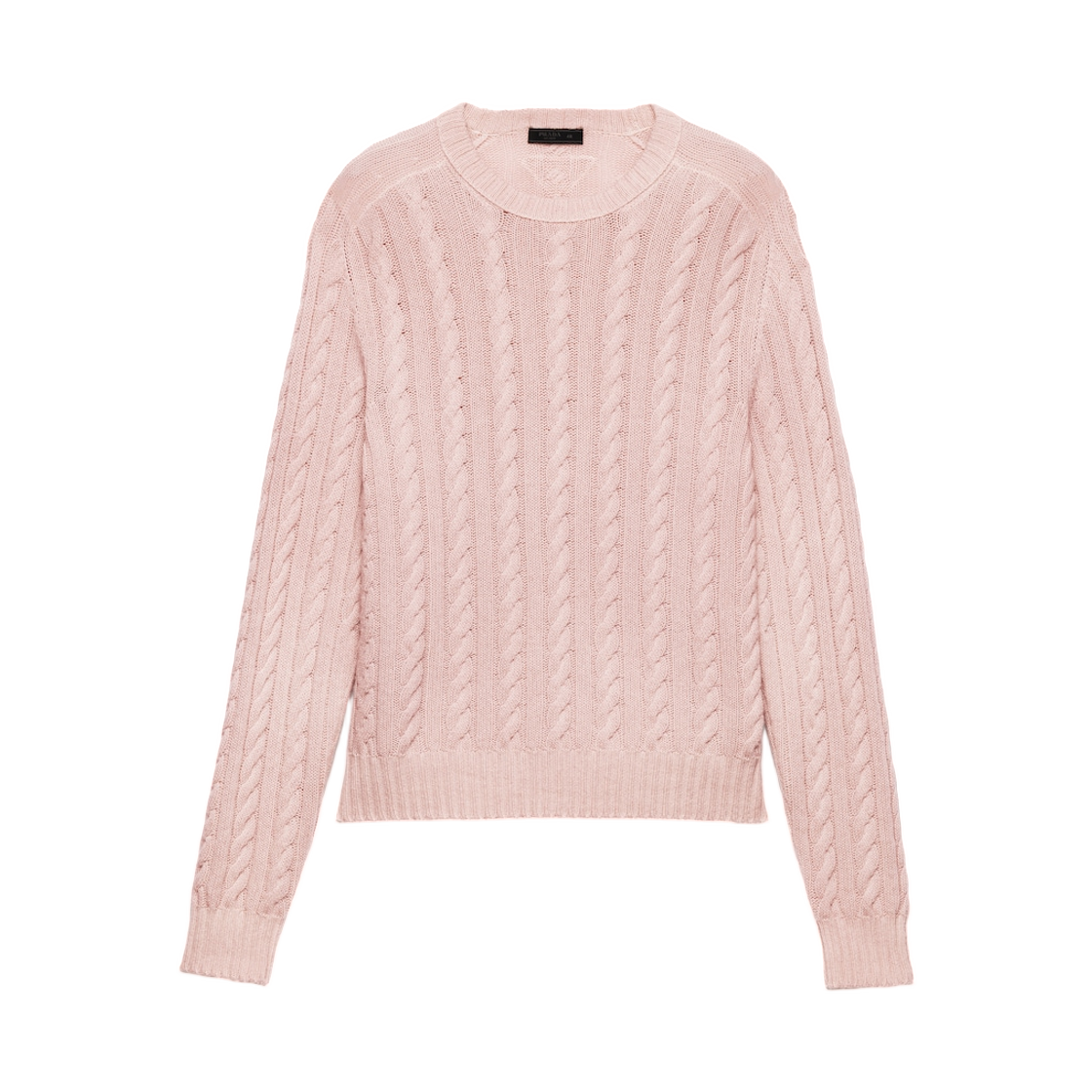 UMF267-1881-F0BD6 Prada Wool and Cashmere Crew-Neck Sweater Opal