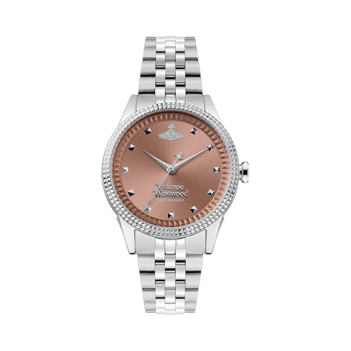 VV328DPKSL (W) Vivienne Westwood Little Seymour Quartz 32mm Silver Dark Pink