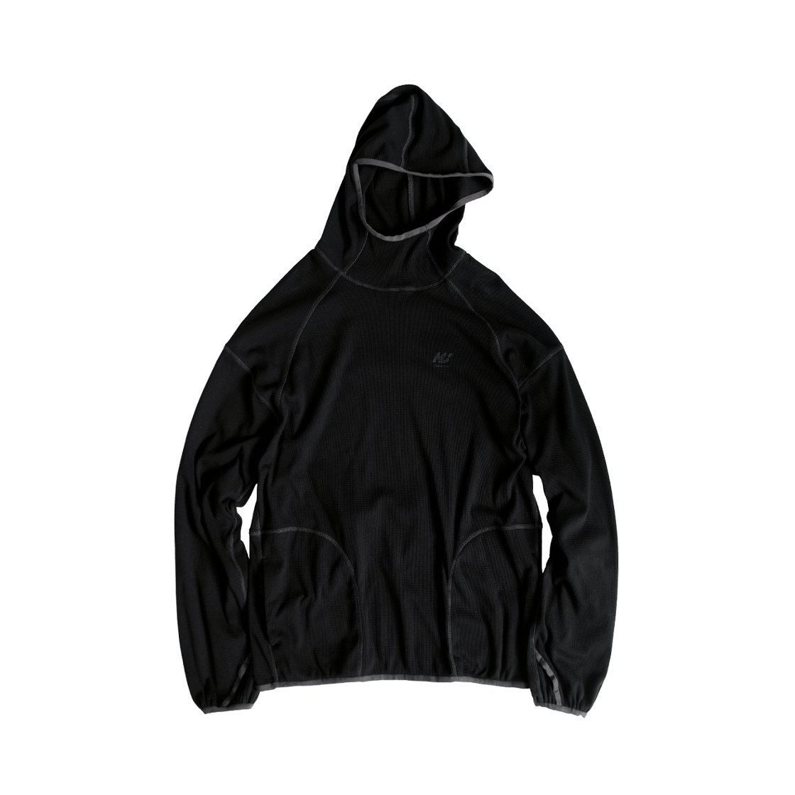 HM6PHD3031B0 Polyteru Human Index Human Thermal Turtle Neck Hoodie Black