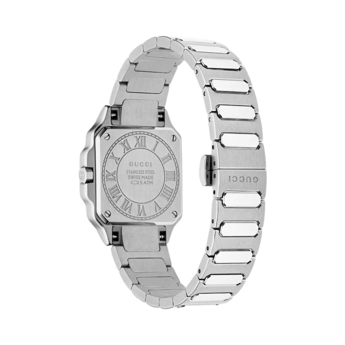(W) 구찌 G-플랫 쿼츠 24mm 스테인리스 스틸 핑크((W) Gucci G-Flat Quartz 24mm Stainless Steel Pink) - 2
