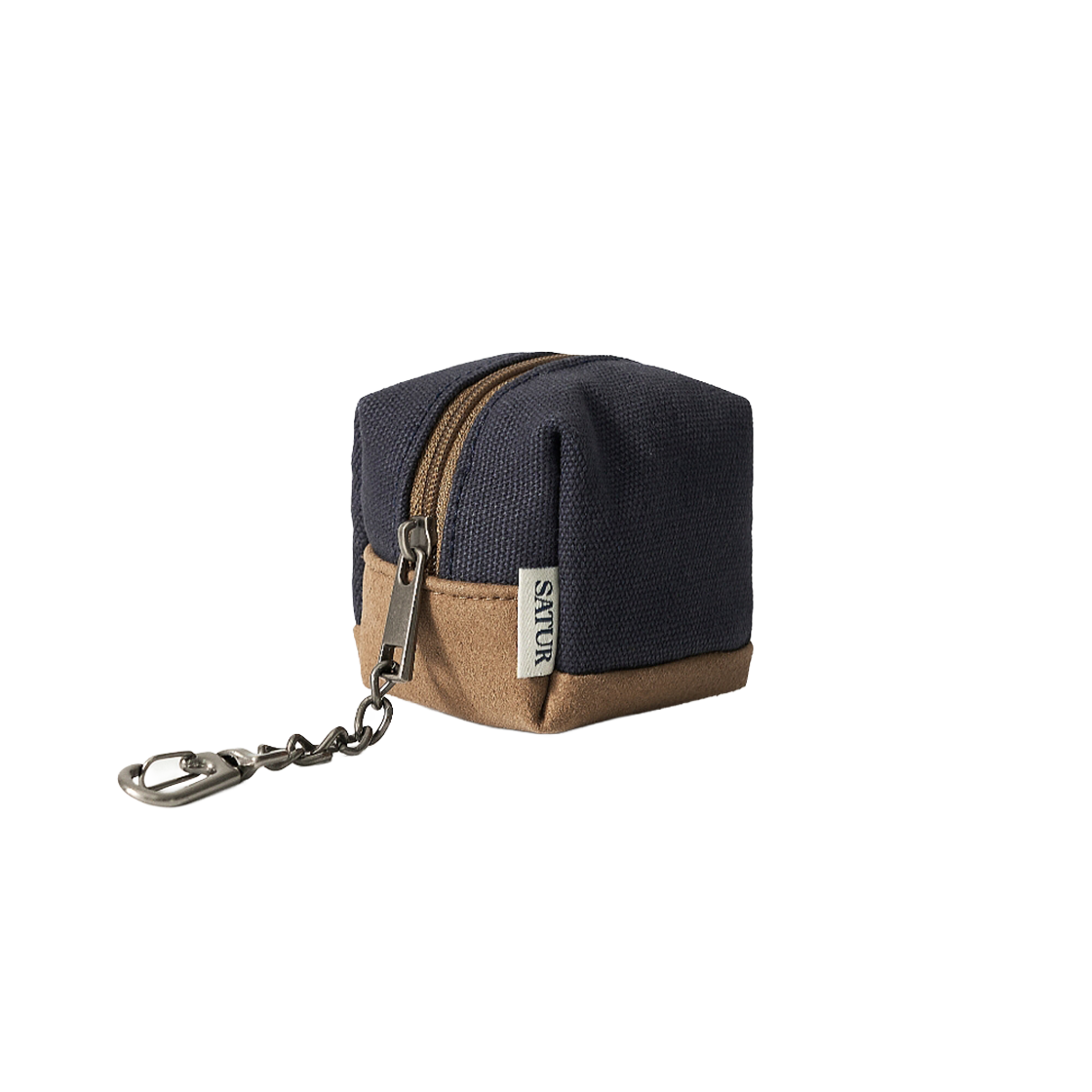 SA261UAK02NVY0 SATUR Canvas Mini Pouch Keyring Navy