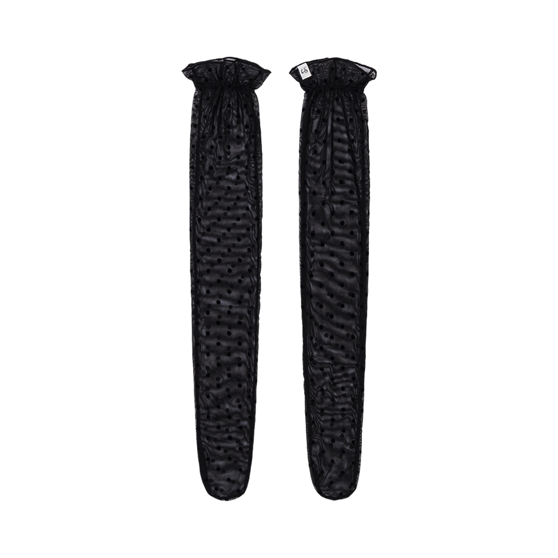 NSV035 UGLYSHADOW Mesh Dot Knee Socks Black