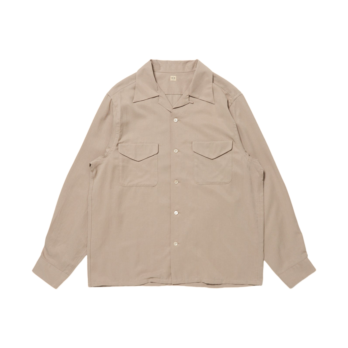 - Taiga Takahashi Lot.101 Open Collar Shirt Beige