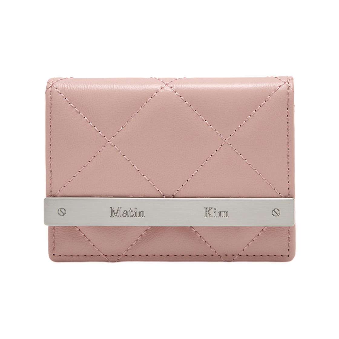 마뗑킴 퍼프 퀼트 월렛 핑크(Matin Kim Puff Quilt Wallet In Pink)