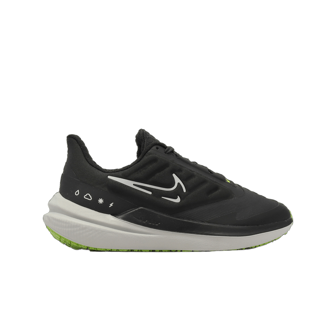 (W) 나이키 에어 윈플로 9 쉴드 블랙 다크 스모크 그레이((W) Nike Air Winflo 9 Shield Black Dark Smoke Grey) - 1