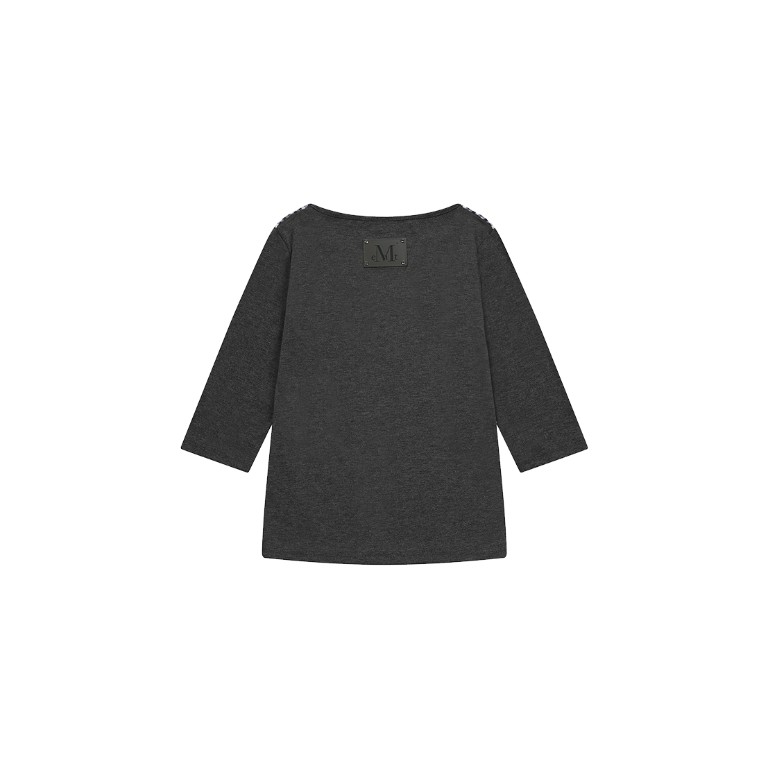 무센트 라피아 브이넥 7부 티 (2컬러) 블루-체크(MUCENT Raphia V-Neck Sleeve T (2Color) Blue-Check) - 2