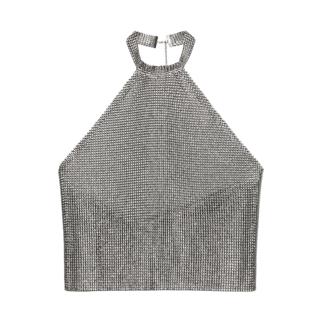 2855/205/808 Zara x Ludovic De Saint Sernin Mesh Halter Top Silver