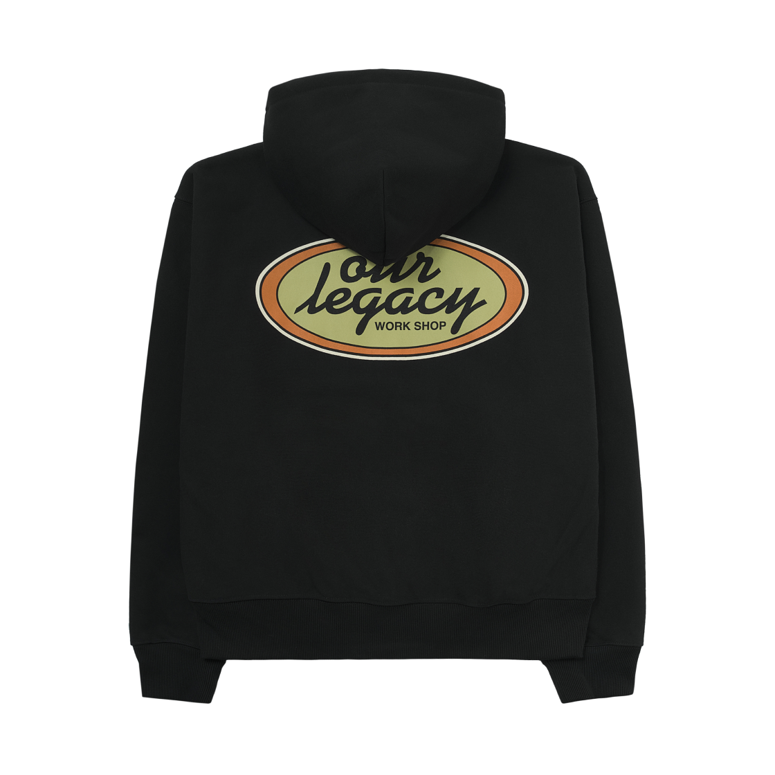 스투시 x 아워레가시 워크샵 오발 집 후드 블랙(Stussy x Our Legacy Work Shop Oval Zip Hoodie Black)