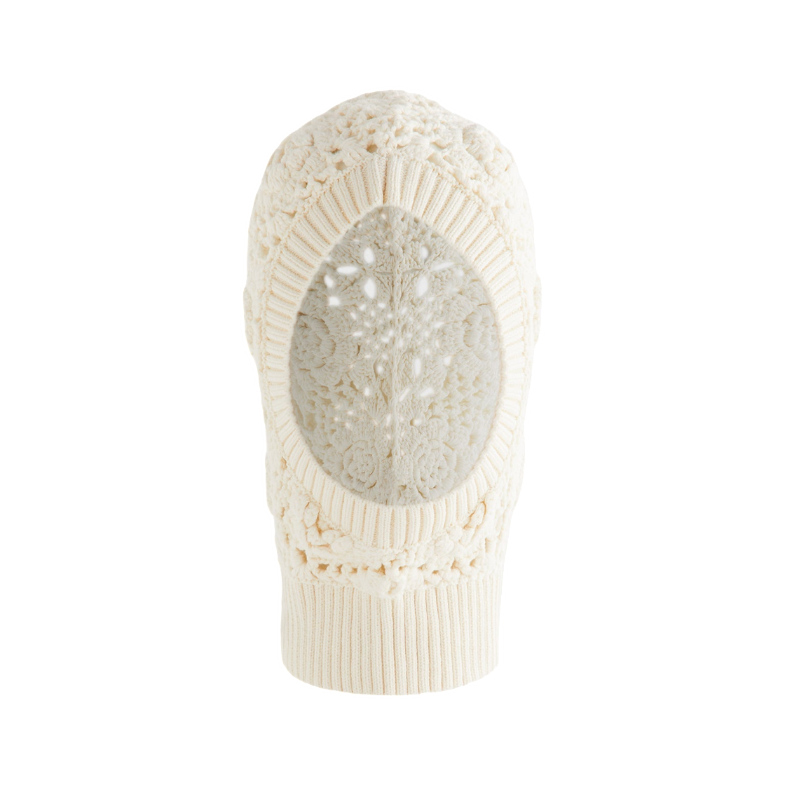 KHW050277-104 (W) Kith for Lisa Lace Crochet Balaclava Sandrift