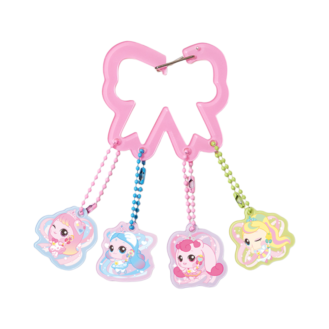 댄꼼마 x 티니핑 리본 카라비너 키링(DANCOMMA x Catch! Teenieping Ribbon Carabiner Keyring)