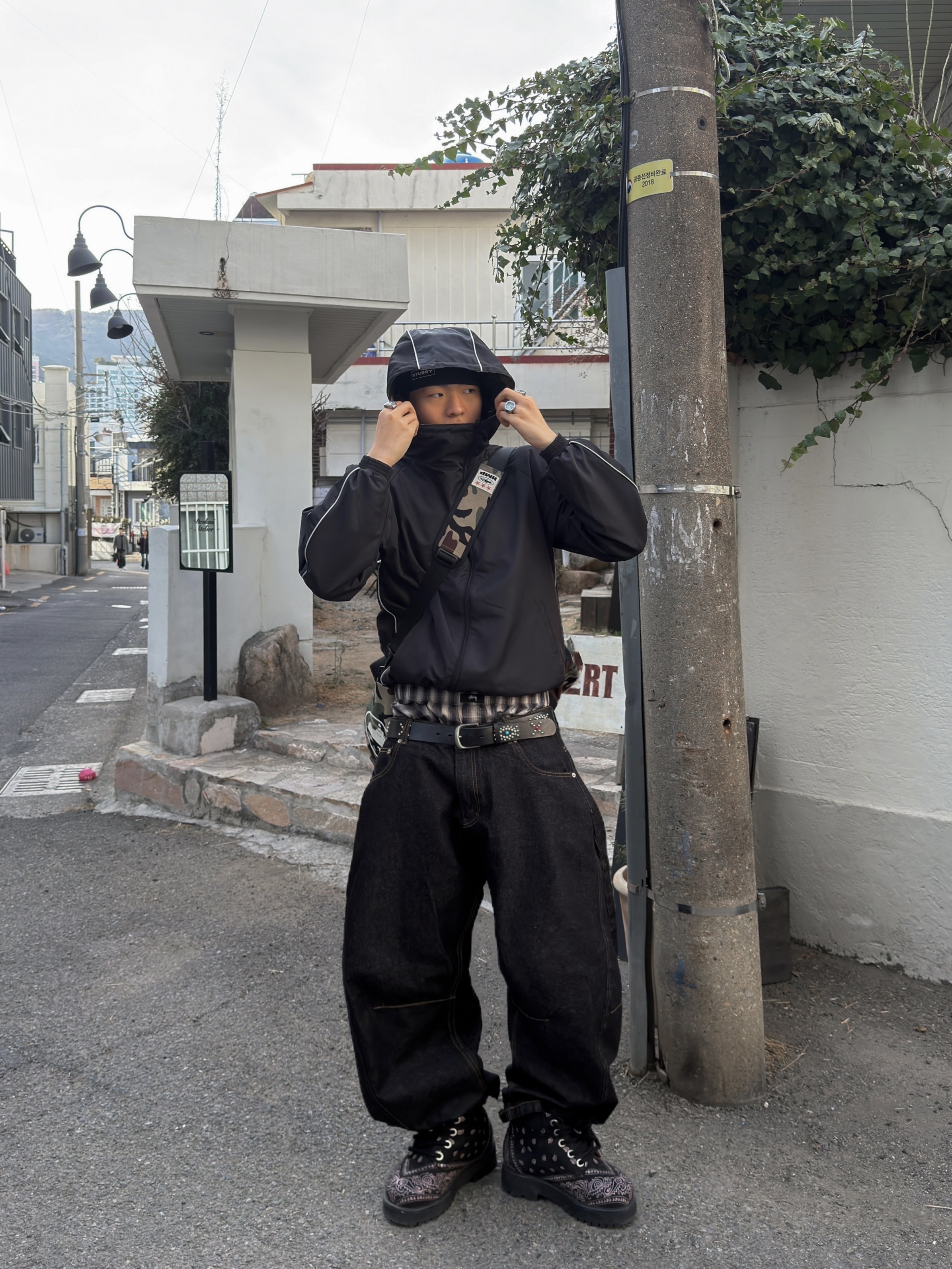 Nike x Stussy Skull Cap Black, Stussy Boxer Shorts Multi (3 Pack) 착용 스타일 - 4