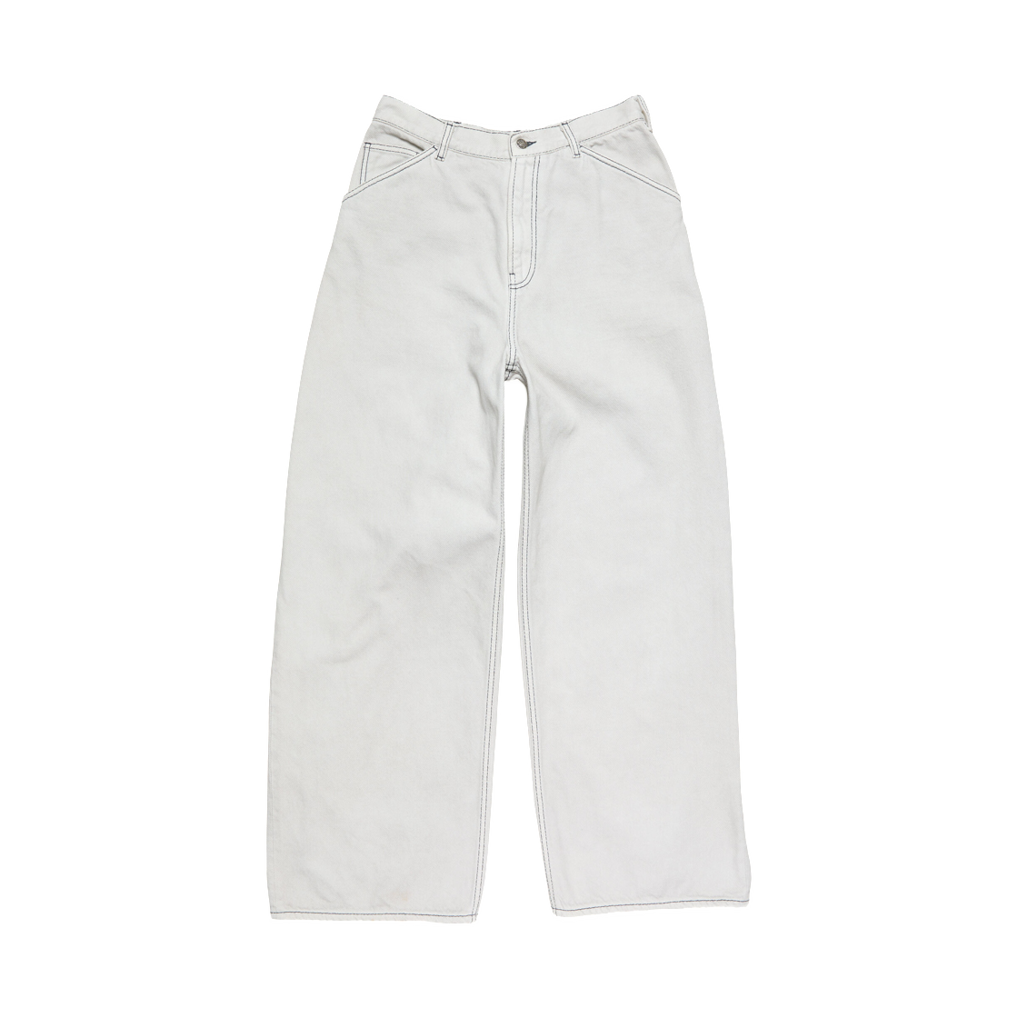 아크네 스튜디오 캐주얼 데님 트라우저 화이트 에크루(Acne Studios Casual Denim Trousers White Ecru) - 1
