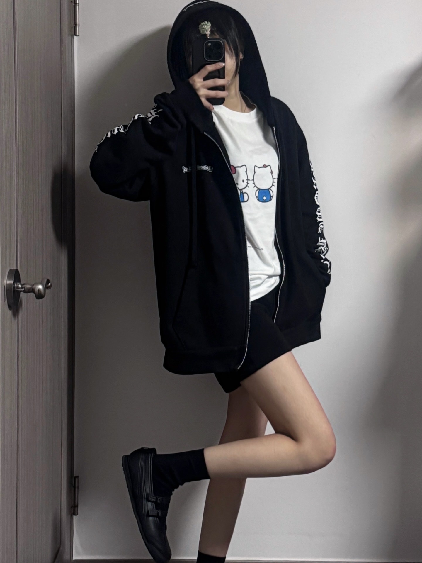 (W) Onitsuka Tiger Mexico 66 TGRS Black 착용 스타일