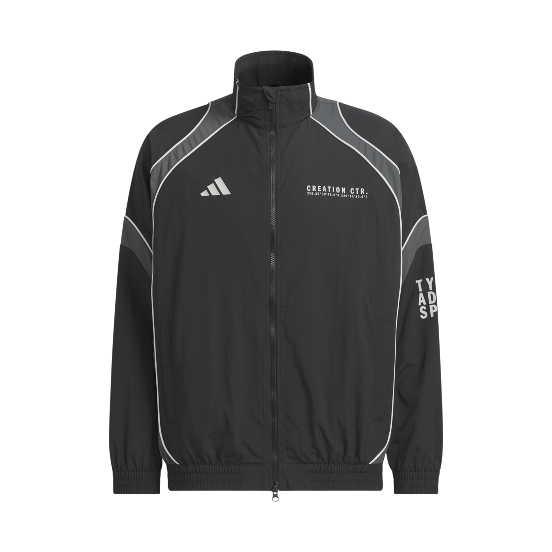 KF1333 Adidas Woven Jacket Black Grey Six - KR Sizing