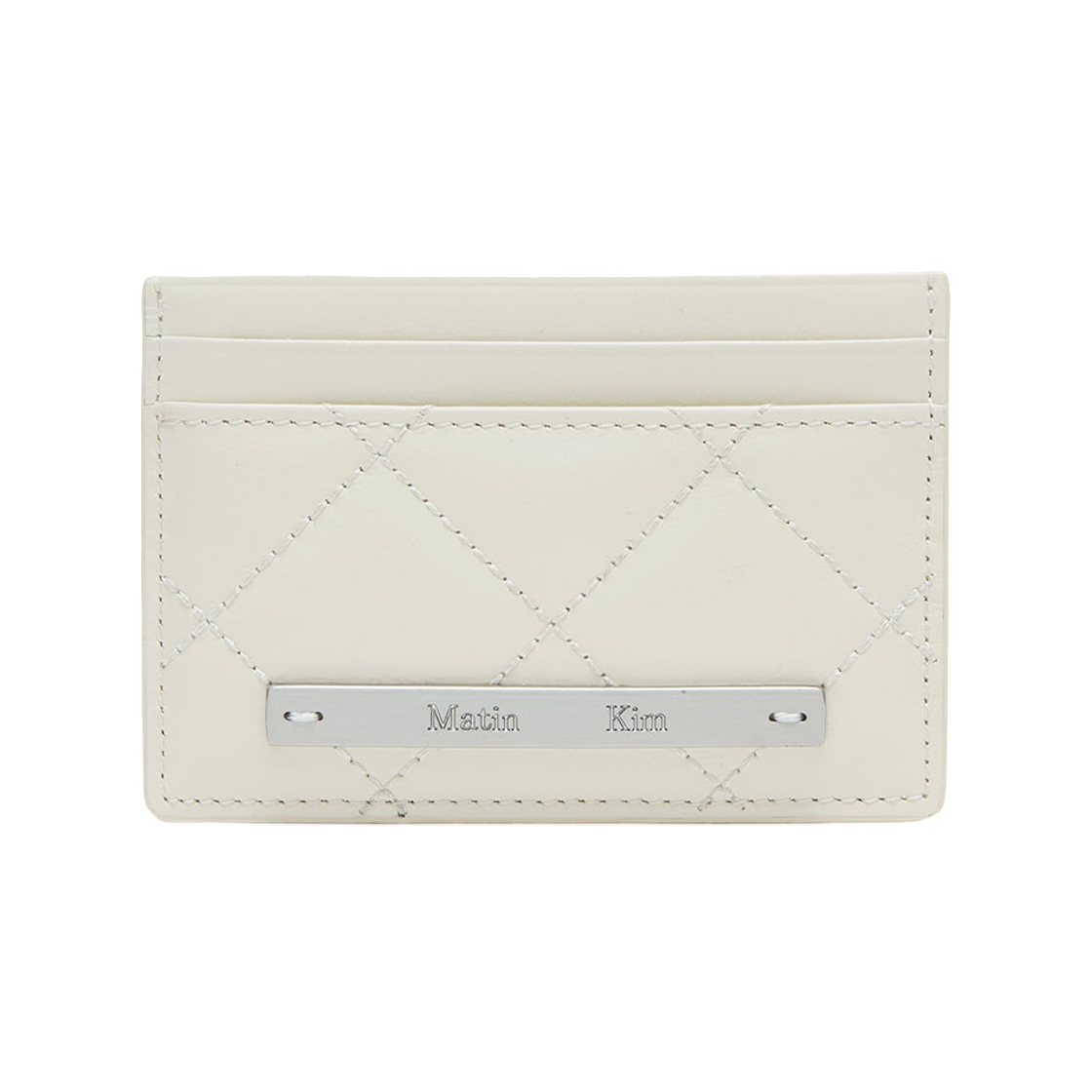 마뗑킴 퍼프 퀼트 카드 월렛 아이보리(Matin Kim Puff Quilt Card Wallet In Ivory)