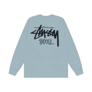 Stussy Stock Seoul LS T-Shirt Slate